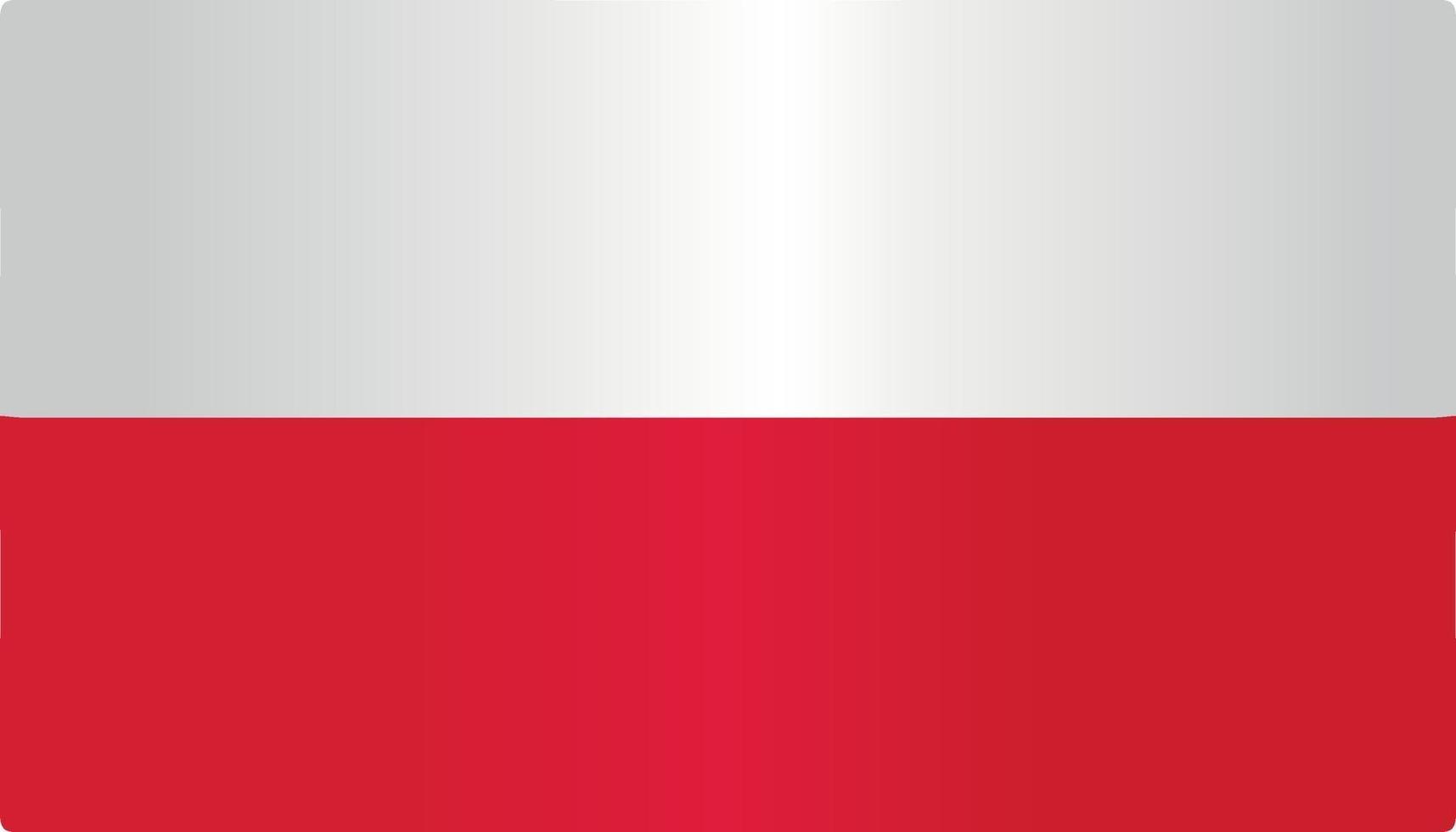 pologne pays drapeau symbole vecteur plat avec dégradé de couleur