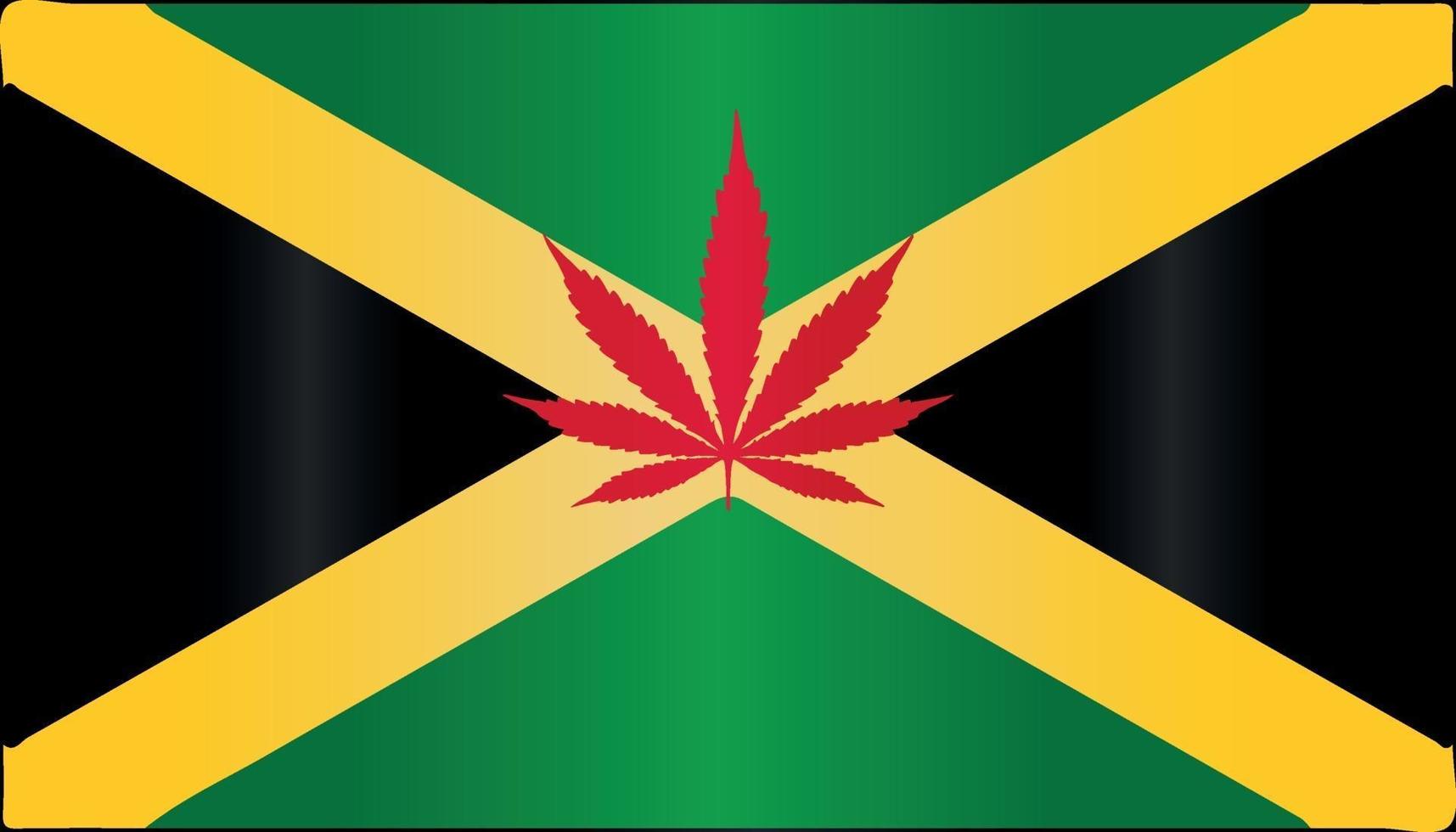 jaimaican rasta reggae weed marijuana drapeau symbole vecteurdégradé de couleur vecteur