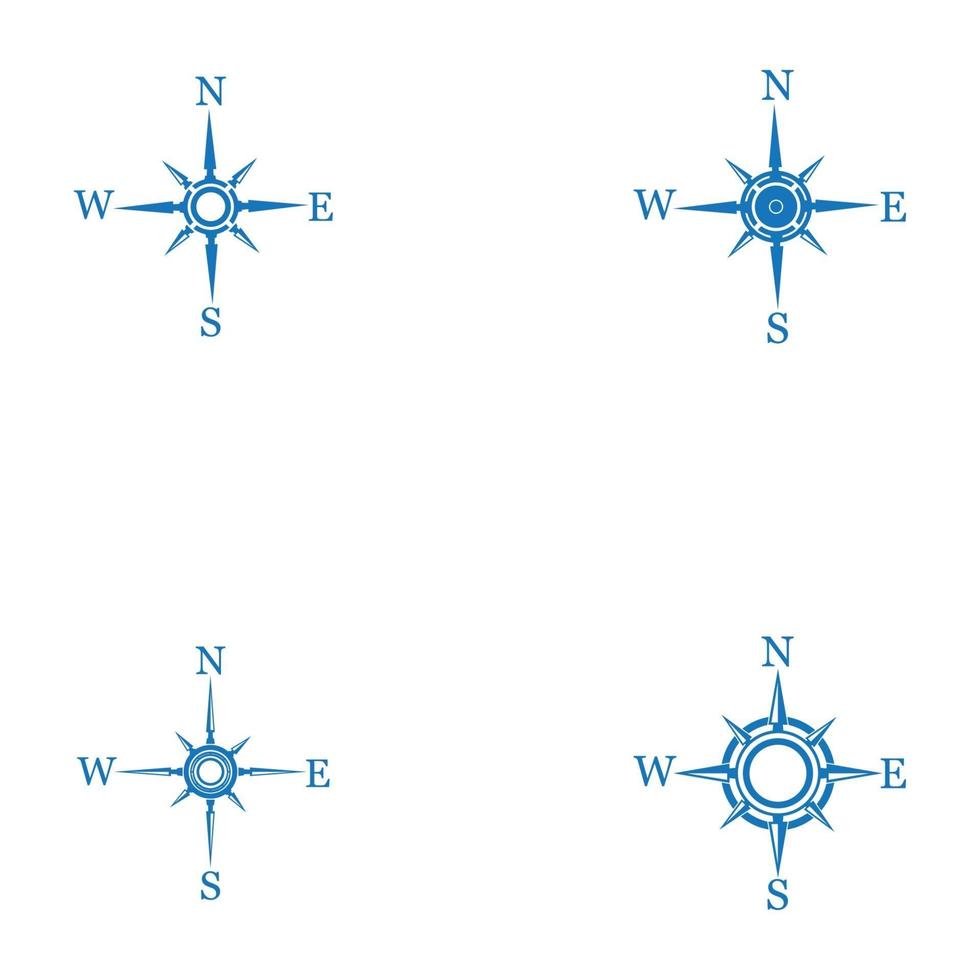 création de logo icône boussole isolé sur fond blanc vecteur