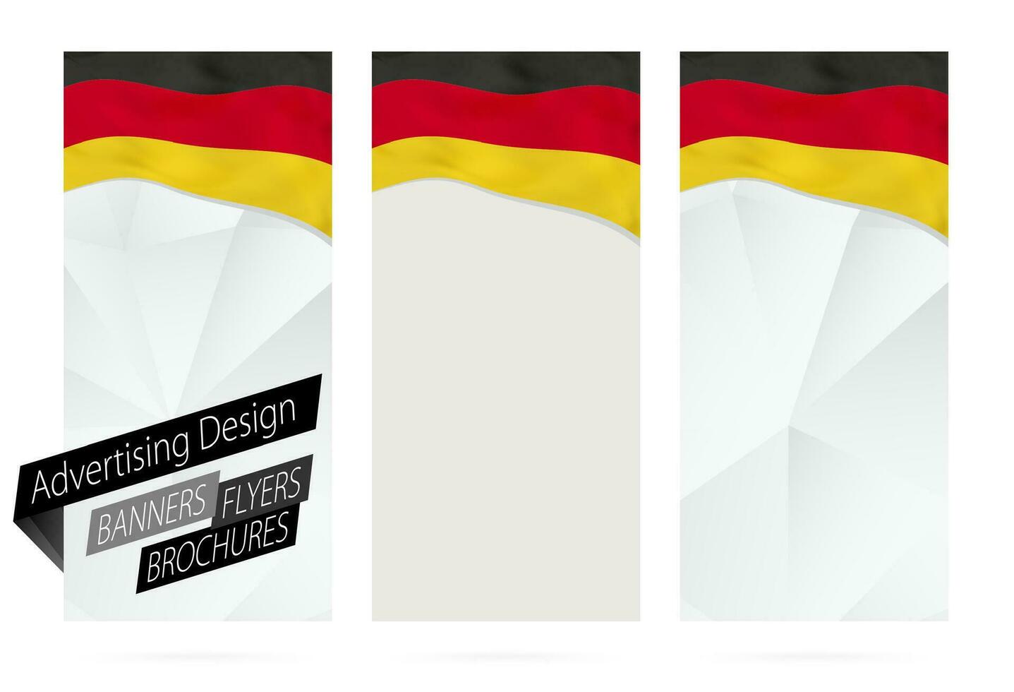 conception de bannières, dépliants, brochures avec drapeau de Allemagne. vecteur