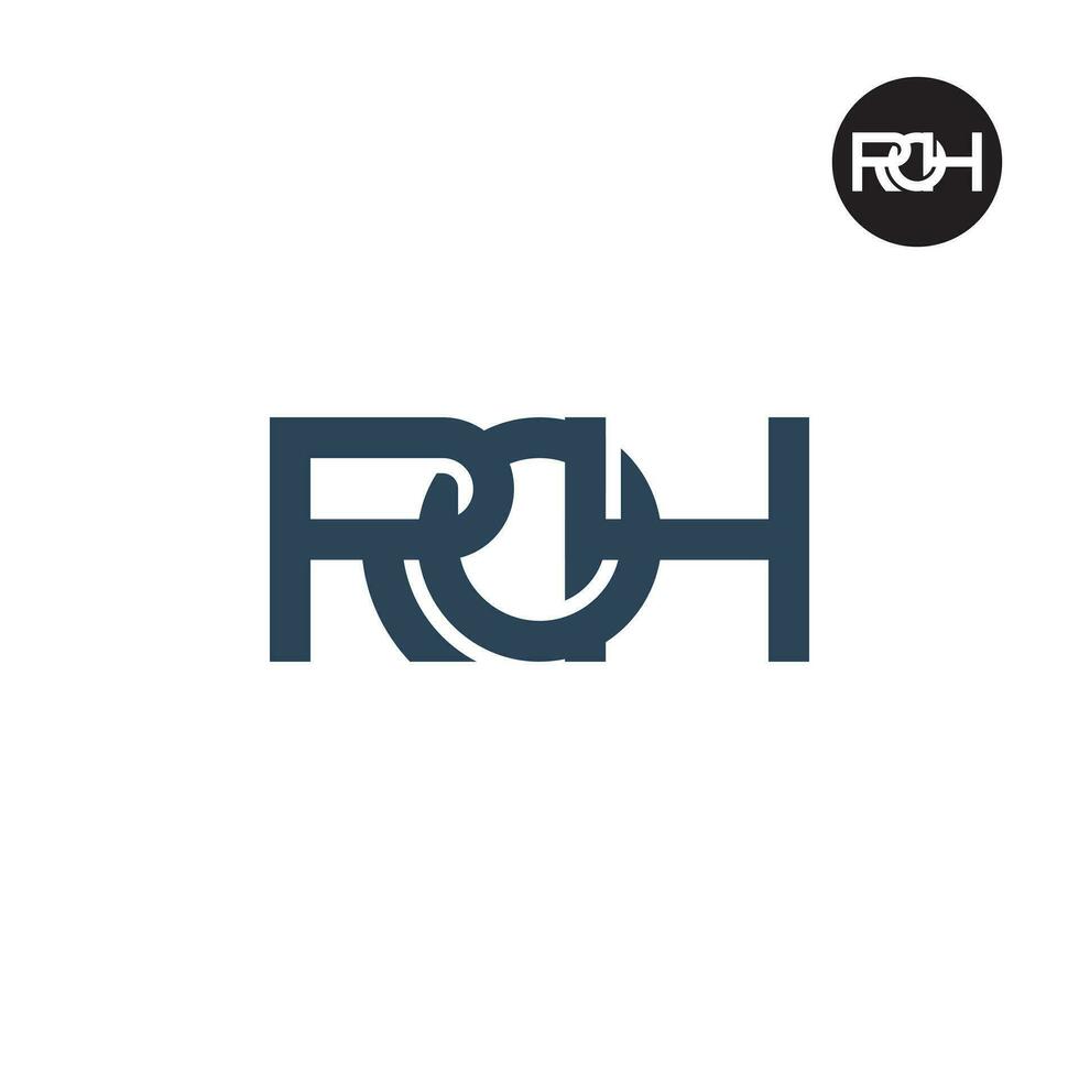 lettre Roh monogramme logo conception vecteur