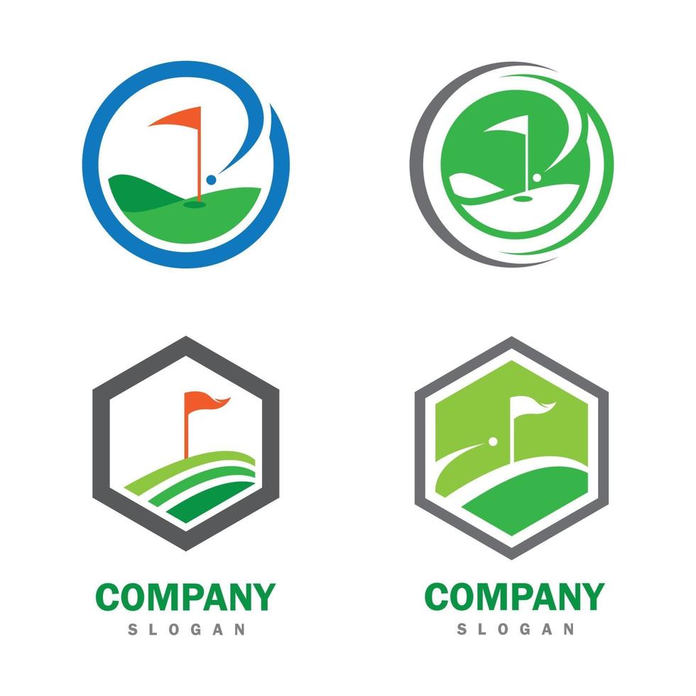 icône de vecteur de logo de golf