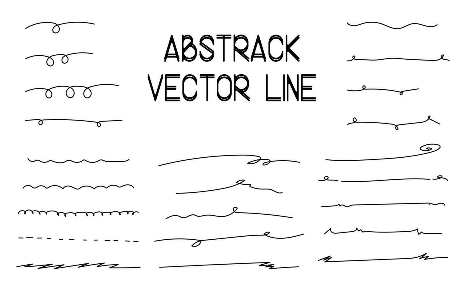 ensemble de main tiré vecteur ligne