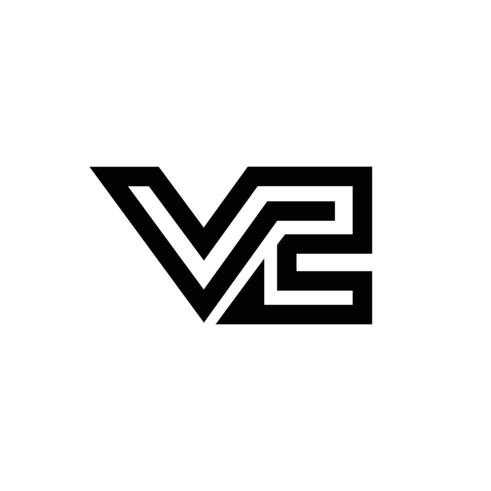 lettre vz ligne art négatif espace Créatif monogramme unique formes alphabet monogramme logo vecteur
