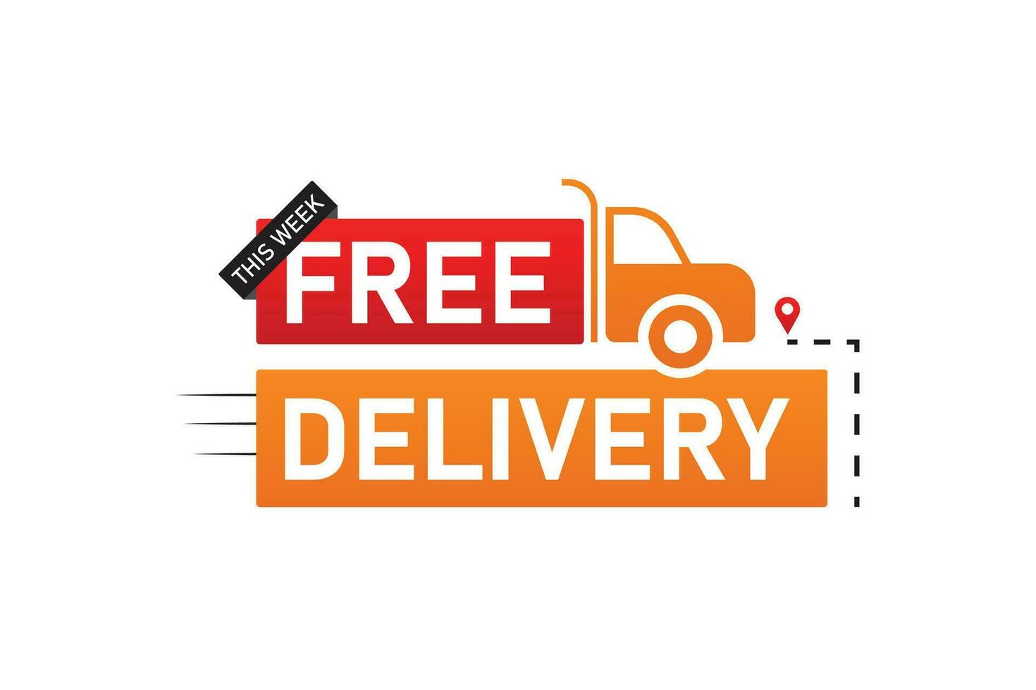 vecteur gratuit livraison avec camions ou courrier
