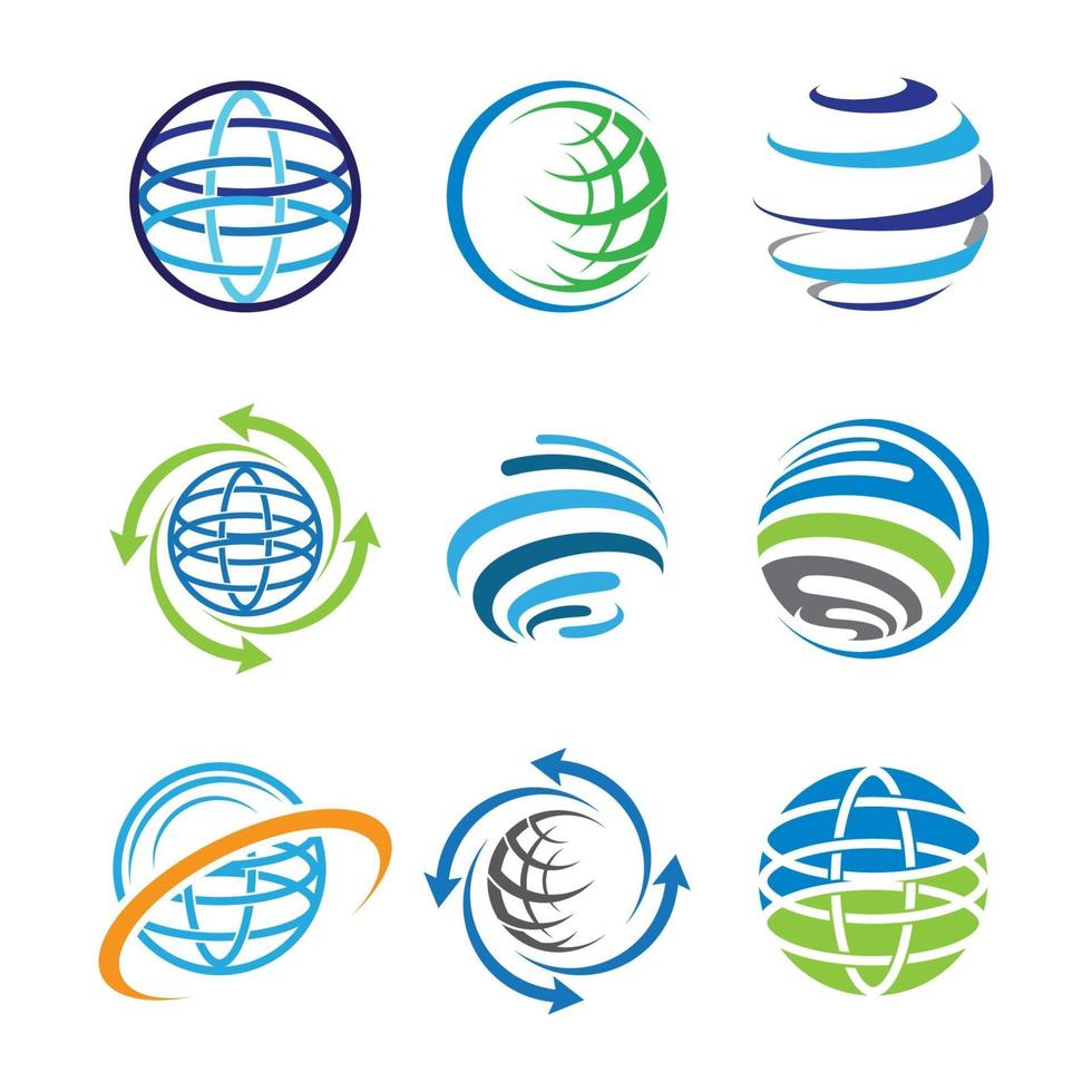illustration vectorielle de logo global tech vecteur