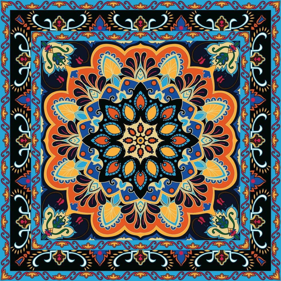 persan floral Oriental traditionnel tapis sol tapis tapis modèle Contexte vecteur facile Couleur changement