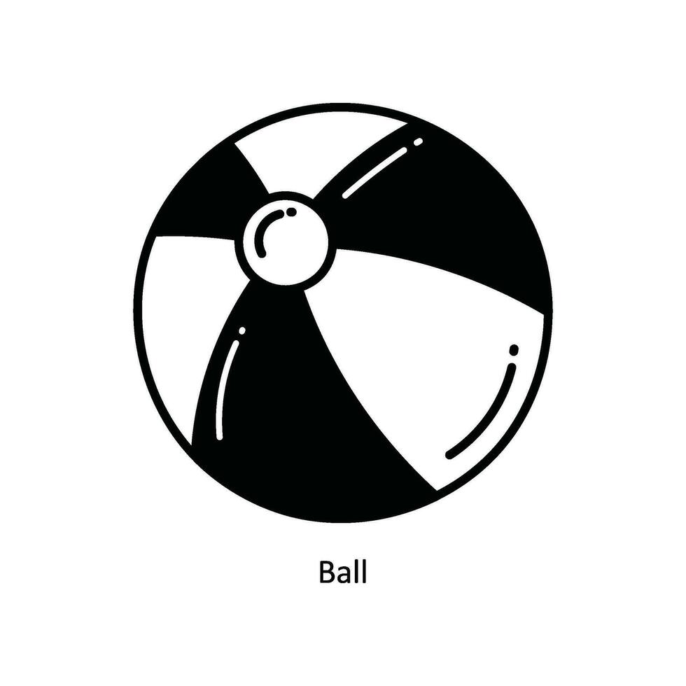 Balle griffonnage icône conception illustration. école et étude symbole sur blanc Contexte eps dix fichier vecteur