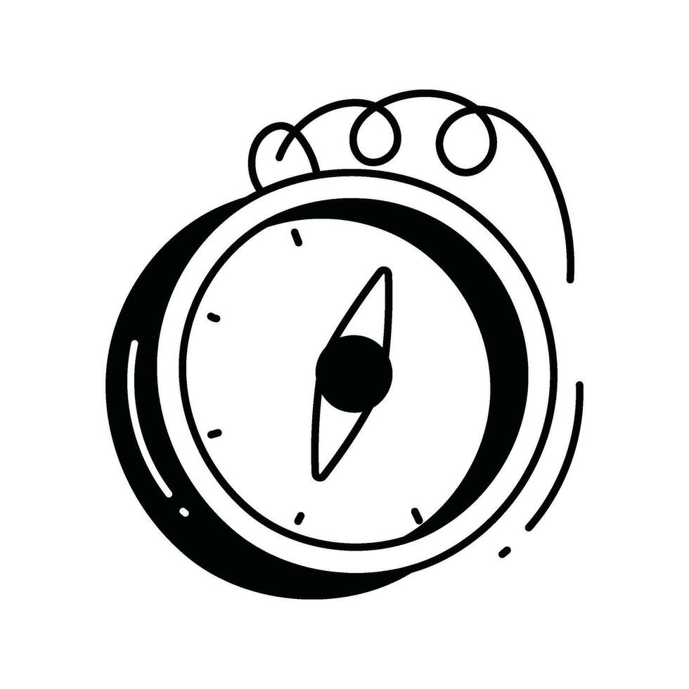 chronomètre griffonnage icône conception illustration. science et La technologie symbole sur blanc Contexte eps dix fichier vecteur