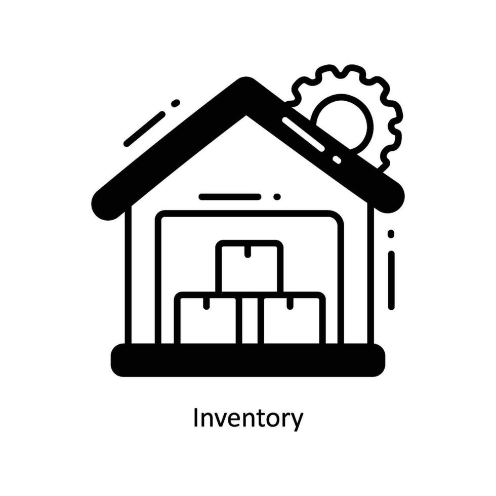 inventaire griffonnage icône conception illustration. logistique et livraison symbole sur blanc Contexte eps dix fichier vecteur