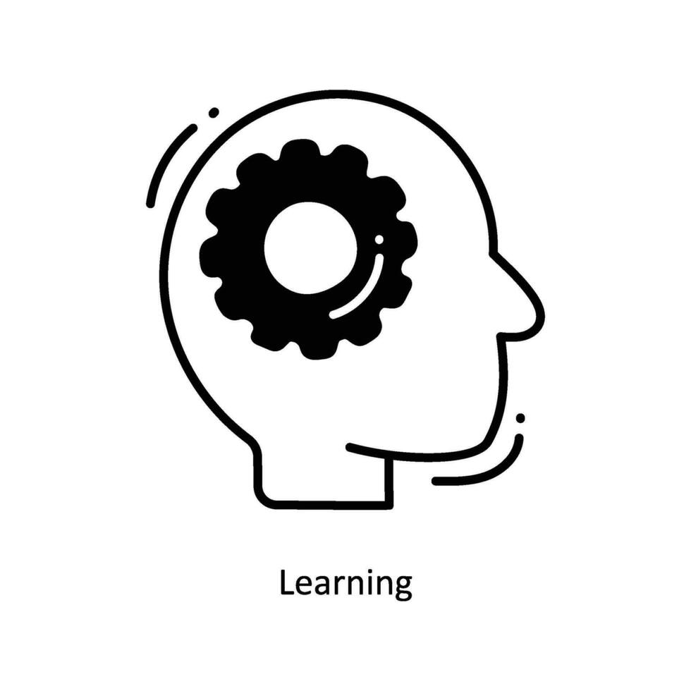 apprentissage griffonnage icône conception illustration. Commencez symbole sur blanc Contexte eps dix fichier vecteur