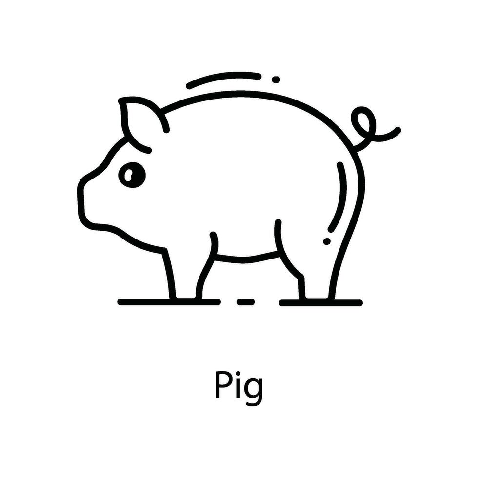 porc griffonnage icône conception illustration. agriculture symbole sur blanc Contexte eps dix fichier vecteur