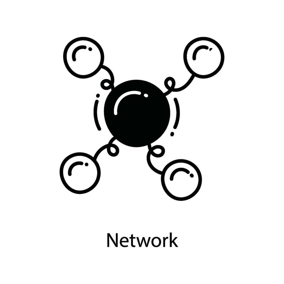 réseau griffonnage icône conception illustration. commercialisation symbole sur blanc Contexte eps dix fichier vecteur