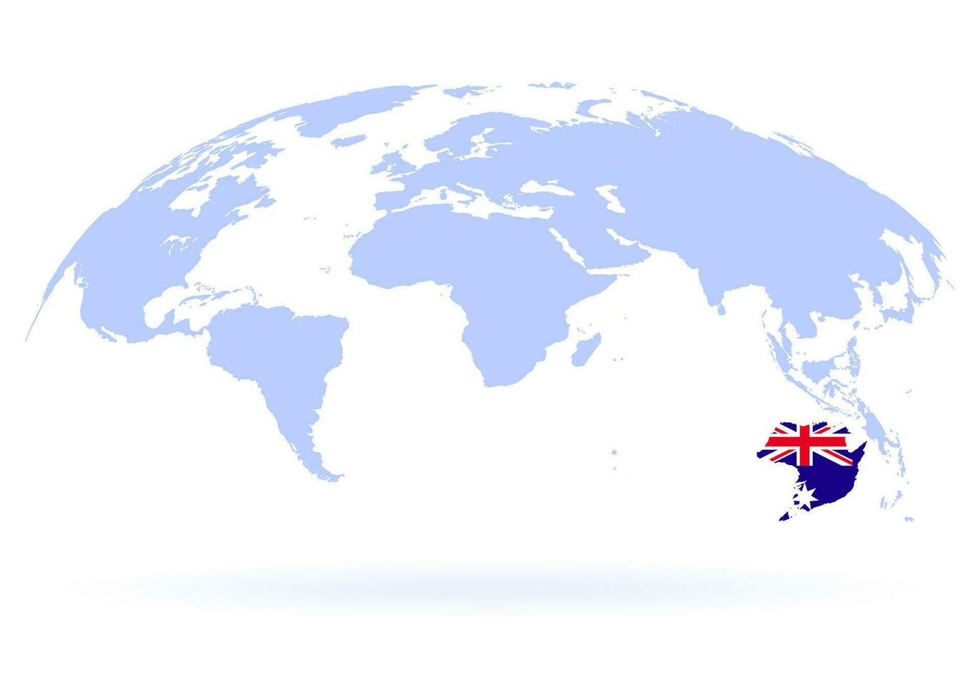 planète Terre. drapeau de Australie. le Terre, monde carte sur blanc Contexte. vecteur illustration. eps dix