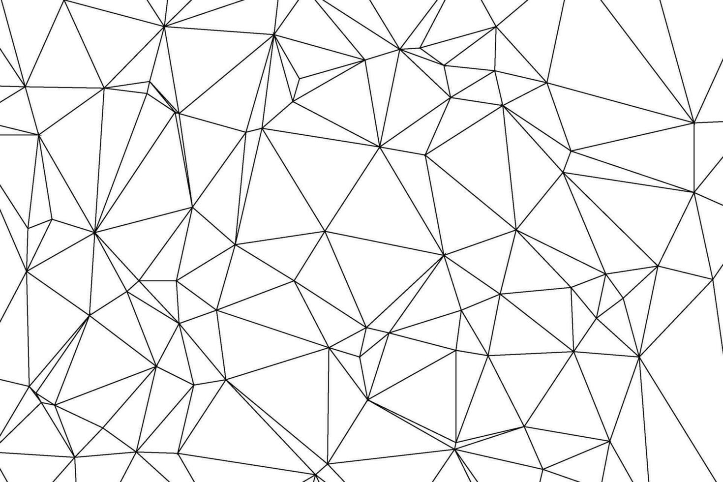 abstrait noir ligne polygone géométrique Triangle sur blanc vecteur Contexte.