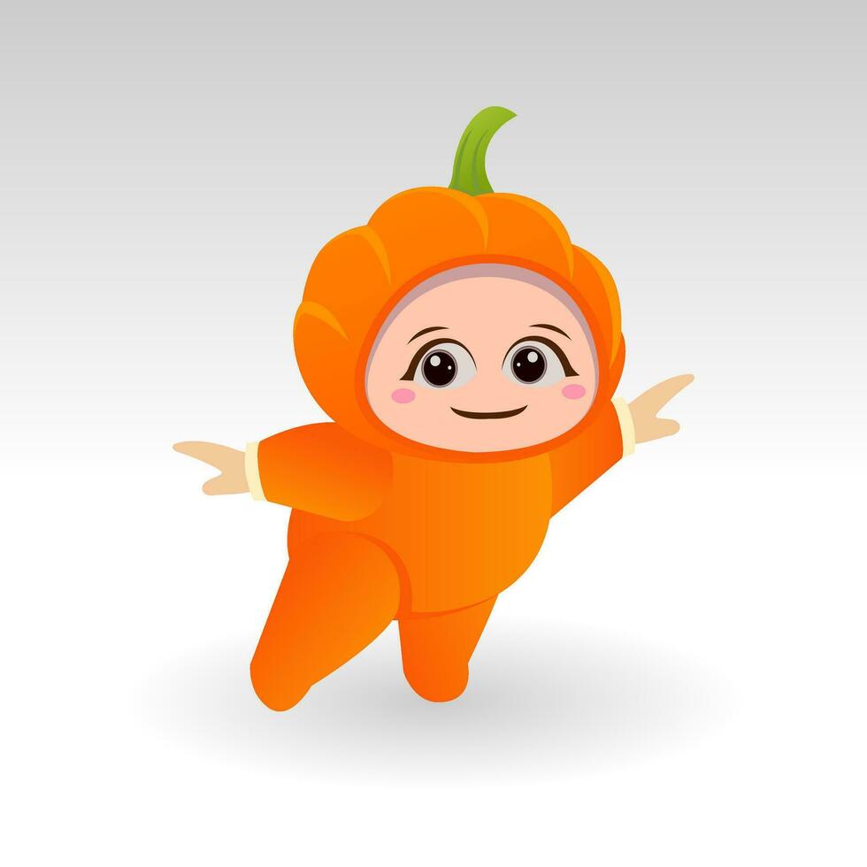 vecteur citrouille fruit kawaii dessin animé personnage vecteur marrant citrouille fruit kawaii illustration vectorielle citrouille fruit kawaii dessin animé personnage vecteur marrant citrouille fruit kawaii illustration