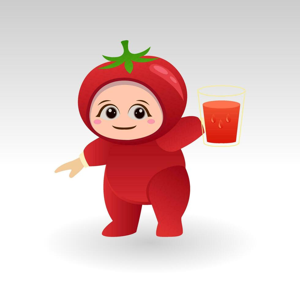 vecteur tomate fruit kawaii dessin animé personnage vecteur marrant tomate fruit kawaii illustration