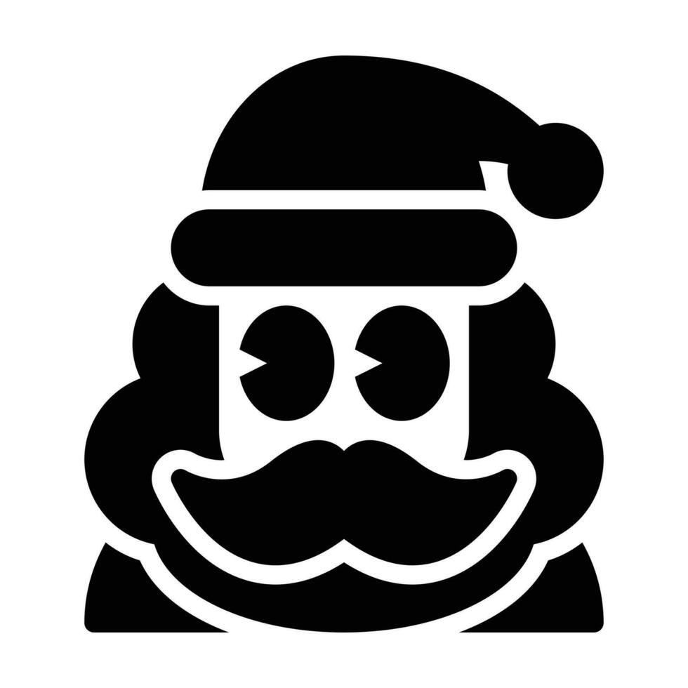 Père Noël claus glyphe icône vecteur