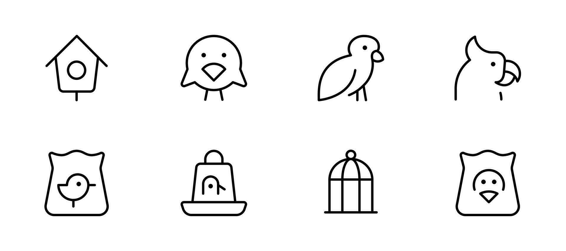 des oiseaux icône. des oiseaux nid, cage, Accueil icône plat vecteur et illustration, graphique, modifiable accident vasculaire cérébral. adapté pour site Internet conception, logo, application, modèle, et ui ux.