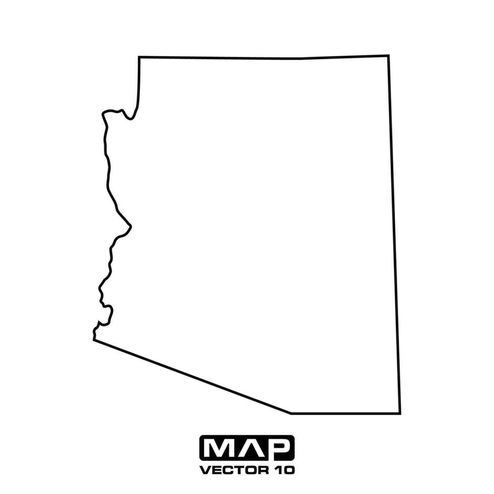 Arizona carte vecteur éléments, Arizona carte vecteur illustration, Arizona carte vecteur modèle