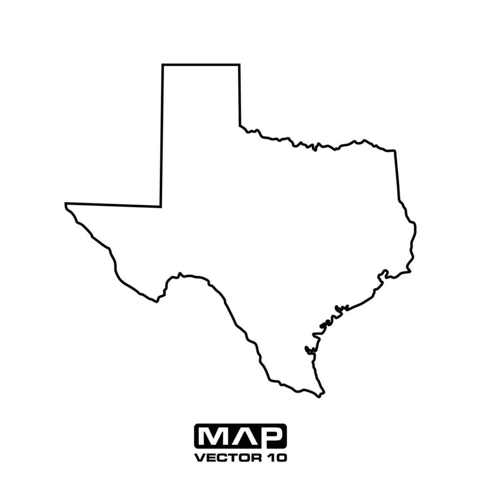 Texas carte vecteur éléments, Texas carte vecteur illustration, Texas carte vecteur modèle