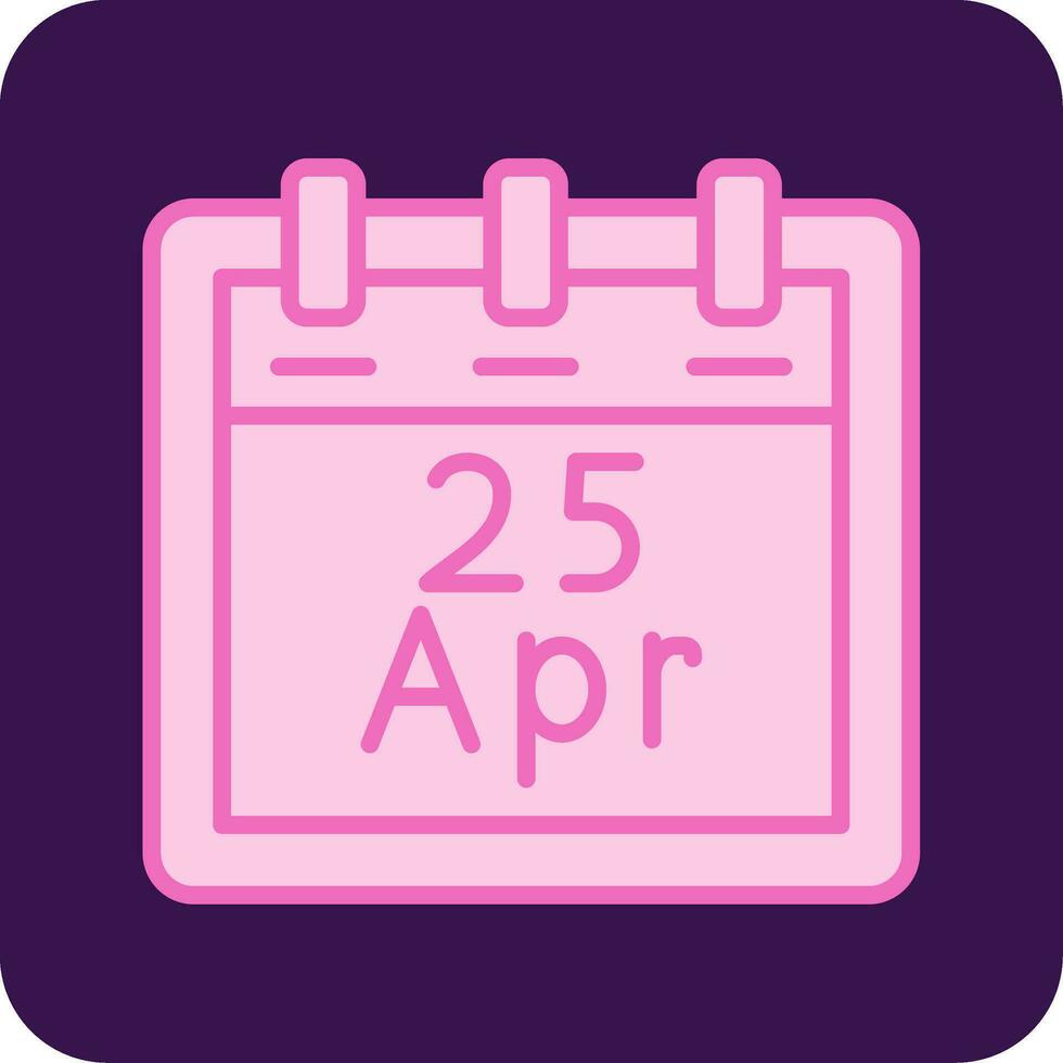 avril 25 vecteur icône