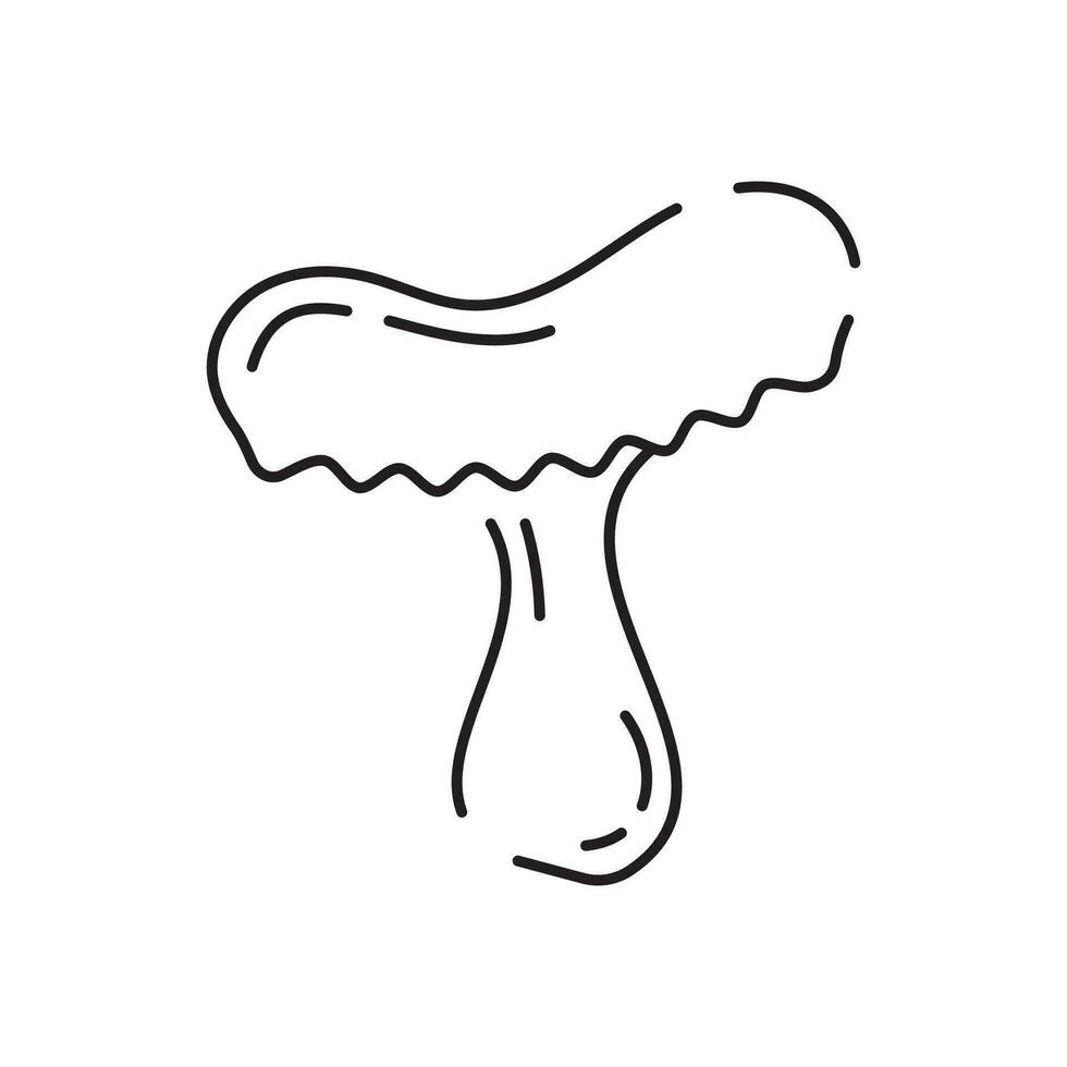 forêt champignon vecteur ligne icône. contour forêt champignon vecteur icône pour la toile conception isolé sur blanc Contexte.