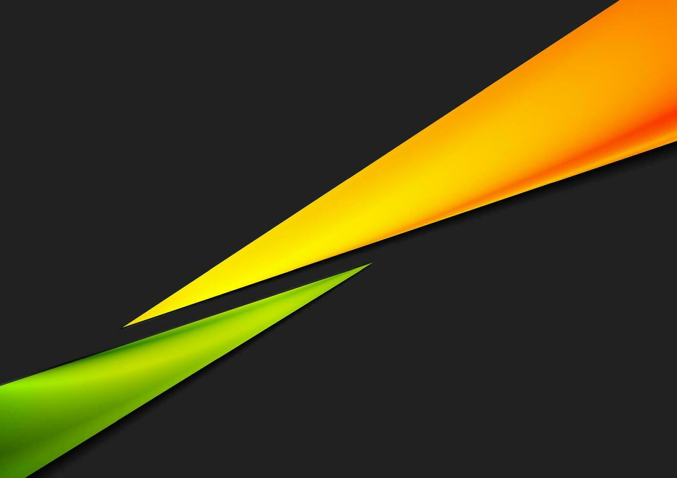Orange et vert brillant rayures abstrait géométrique Contexte vecteur