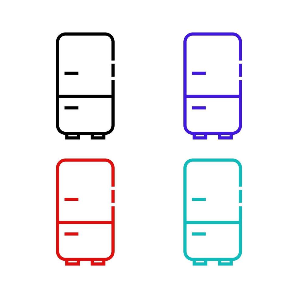 réfrigérateur illustré sur un fond blanc vecteur