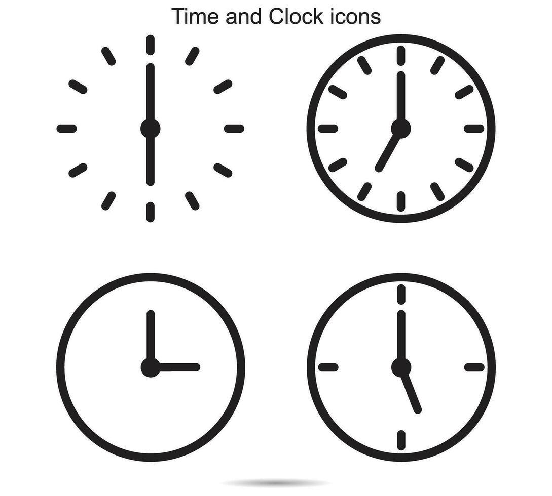 temps et l'horloge Icônes, vecteur illustration