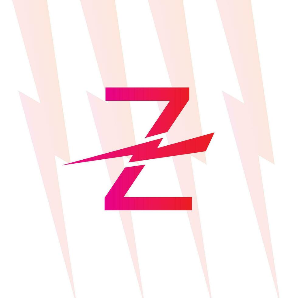 z lettre logo avec le électrique signe, électricité logo, Puissance énergie logo, et icône vecteur