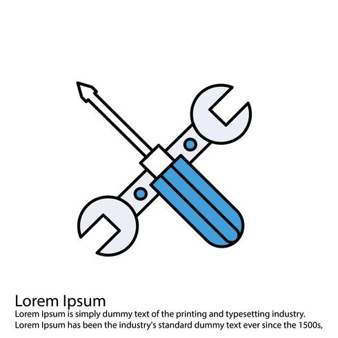 Icône de réparation d&#39;outils de vecteur