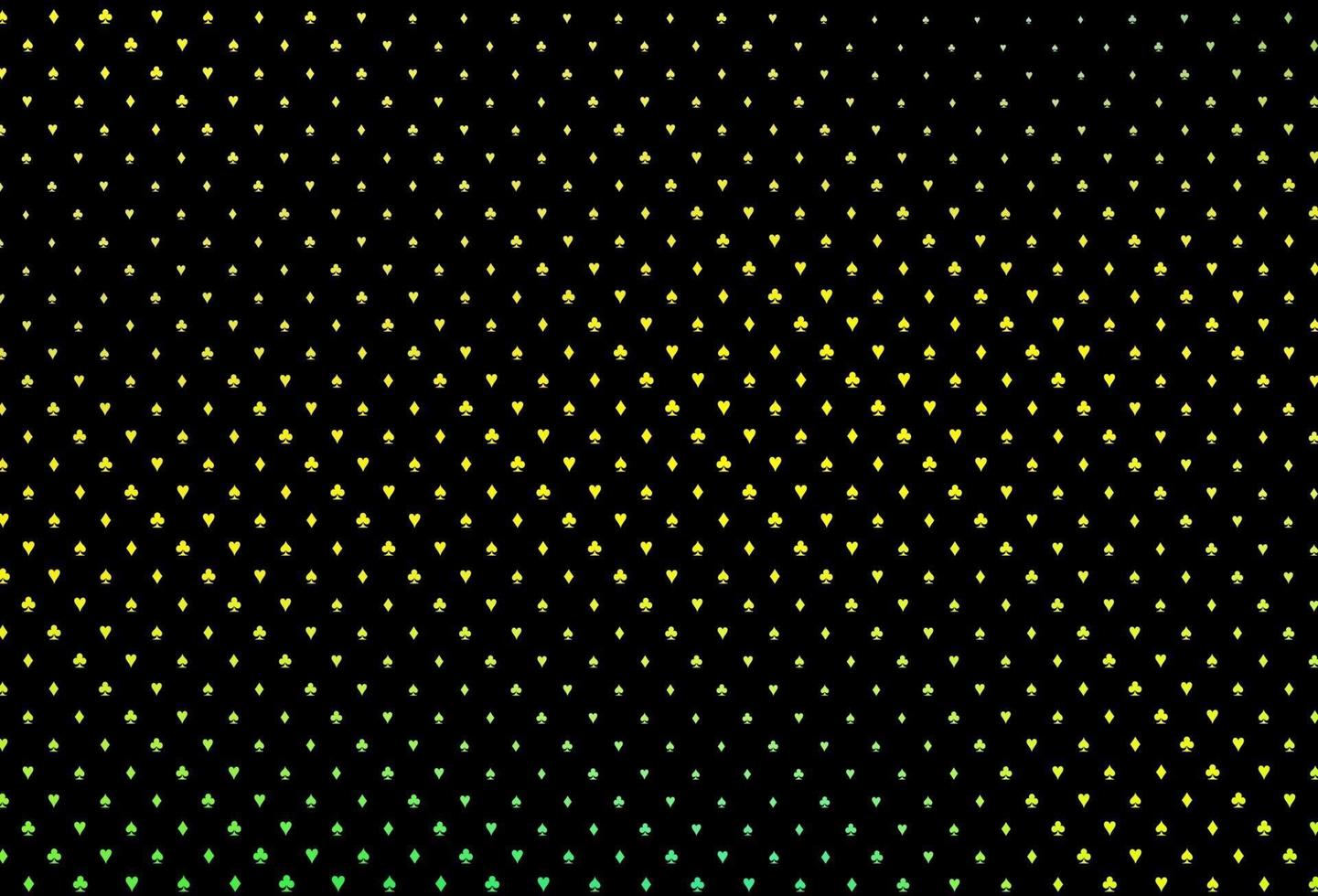 couverture vectorielle vert foncé et jaune avec des symboles de pari. vecteur