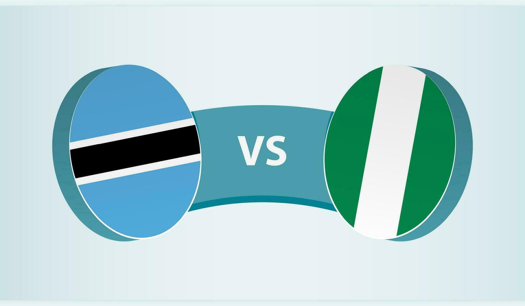 le botswana contre Nigeria, équipe des sports compétition concept. vecteur