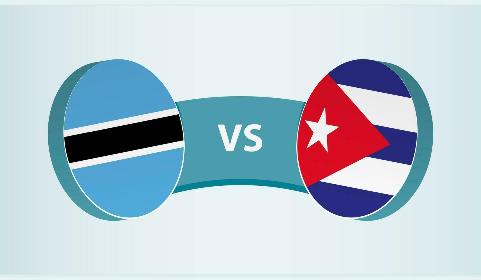 le botswana contre Cuba, équipe des sports compétition concept. vecteur