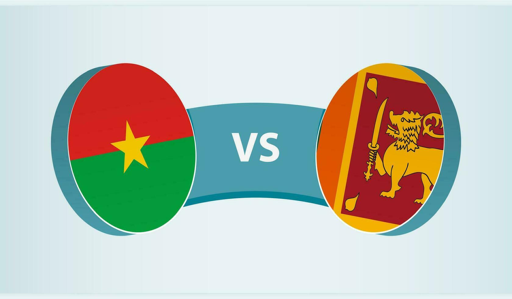 burkina faso contre sri lanka, équipe des sports compétition concept. vecteur