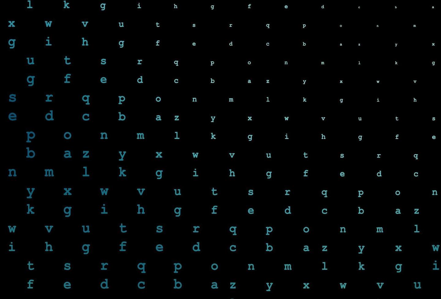 modèle vectoriel bleu foncé avec des lettres isolées.