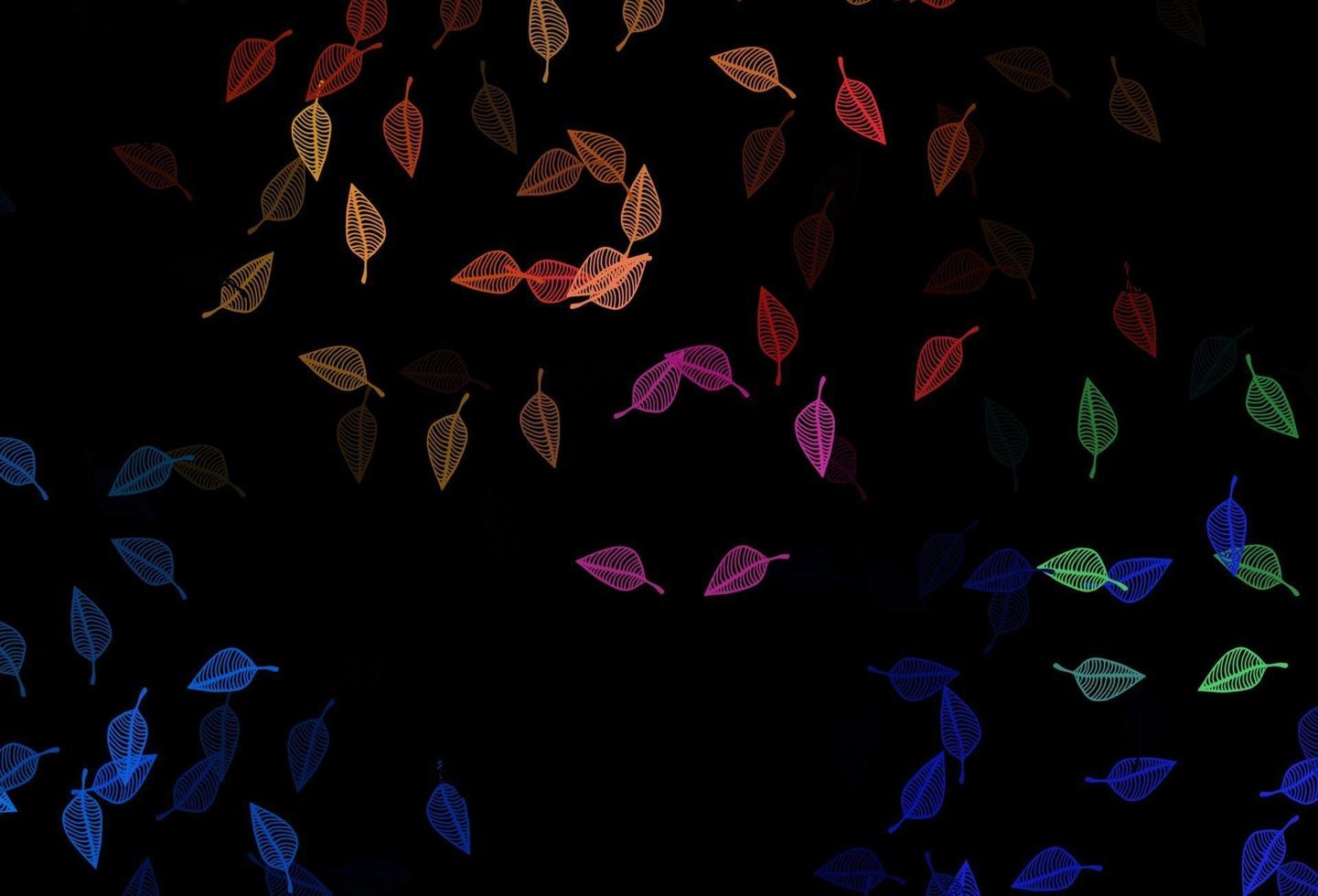 motif de croquis vectoriel multicolore foncé, arc-en-ciel.
