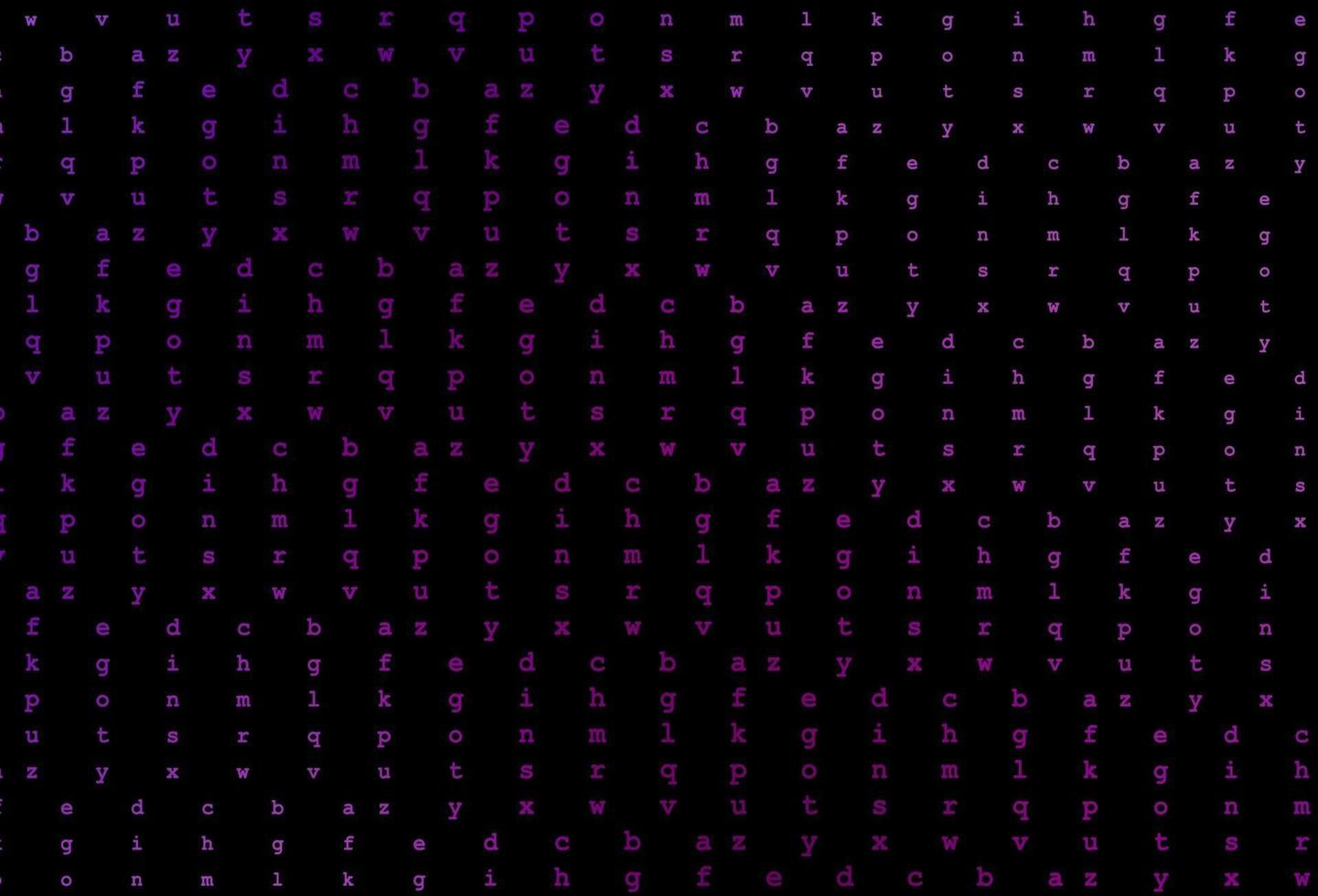 modèle vectoriel violet foncé avec des lettres isolées.