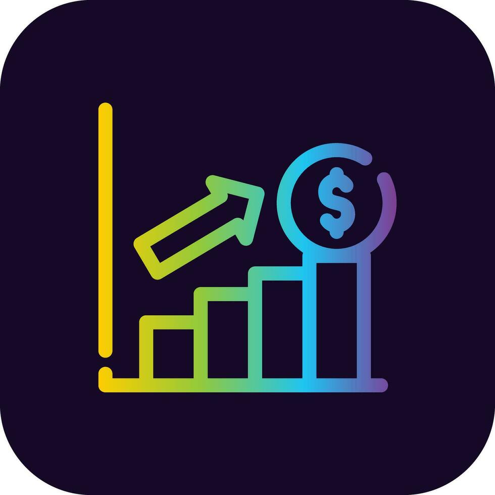 conception d'icône créative de profit vecteur