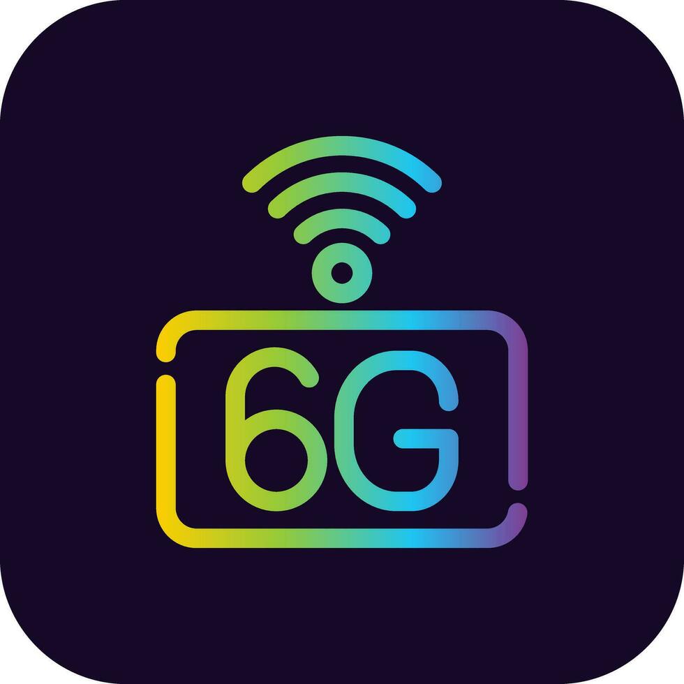 6g réseau Créatif icône conception vecteur