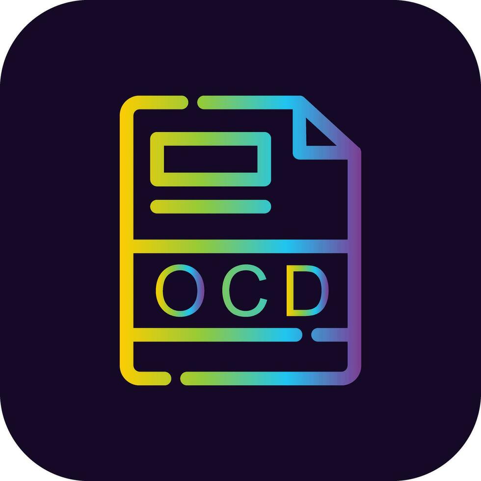 ocd Créatif icône conception vecteur