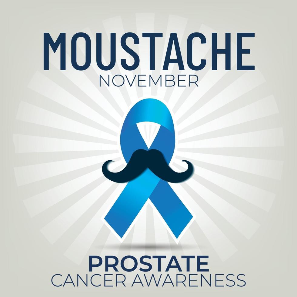 pas de mois de sensibilisation au rasage pour la bannière du cancer de la prostate. vecteur