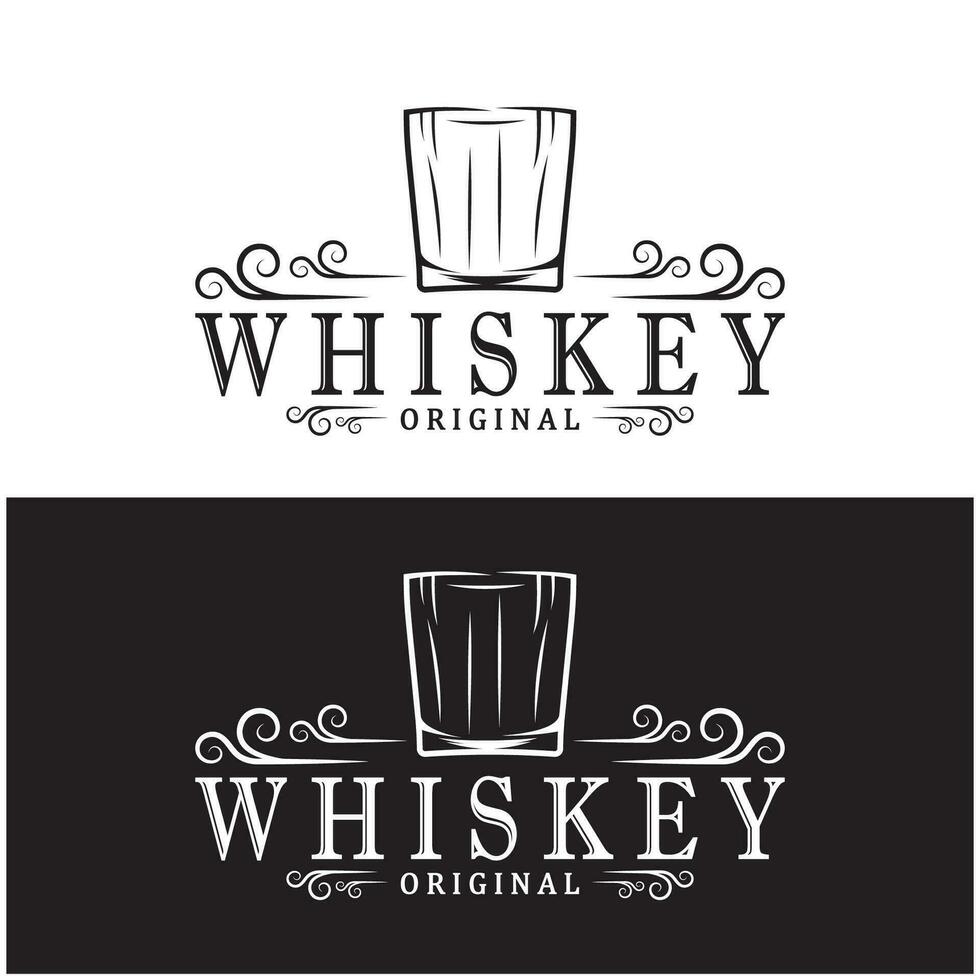 ancien prime whisky logo étiquette avec verre ou bière. pour boissons, barres, clubs, les cafés, entreprises. vecteur