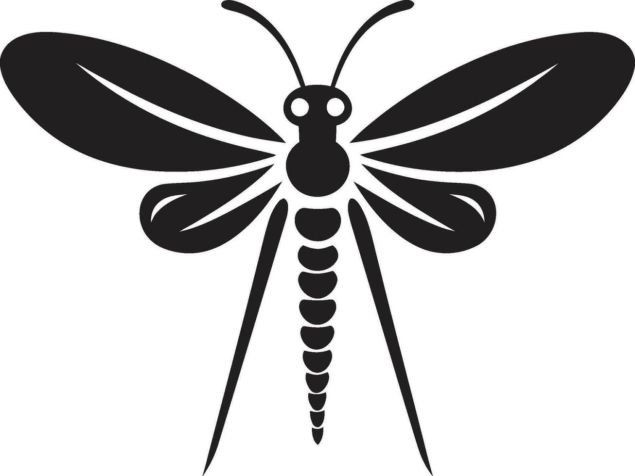 élégant monochrome punaise art minimaliste bâton insecte iconographie vecteur