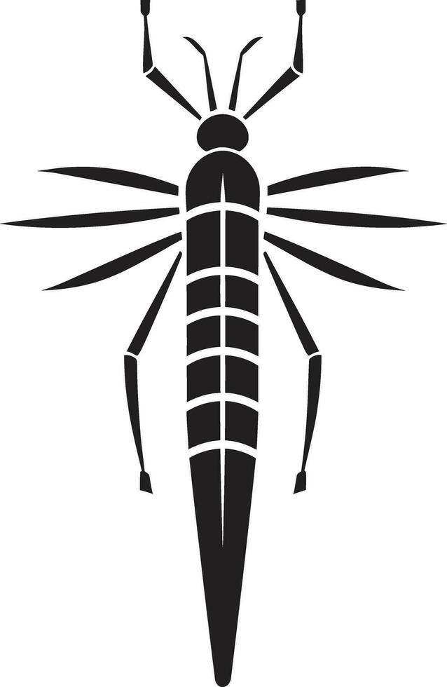vectorisé bâton insecte badge sculpté insecte illustration vecteur