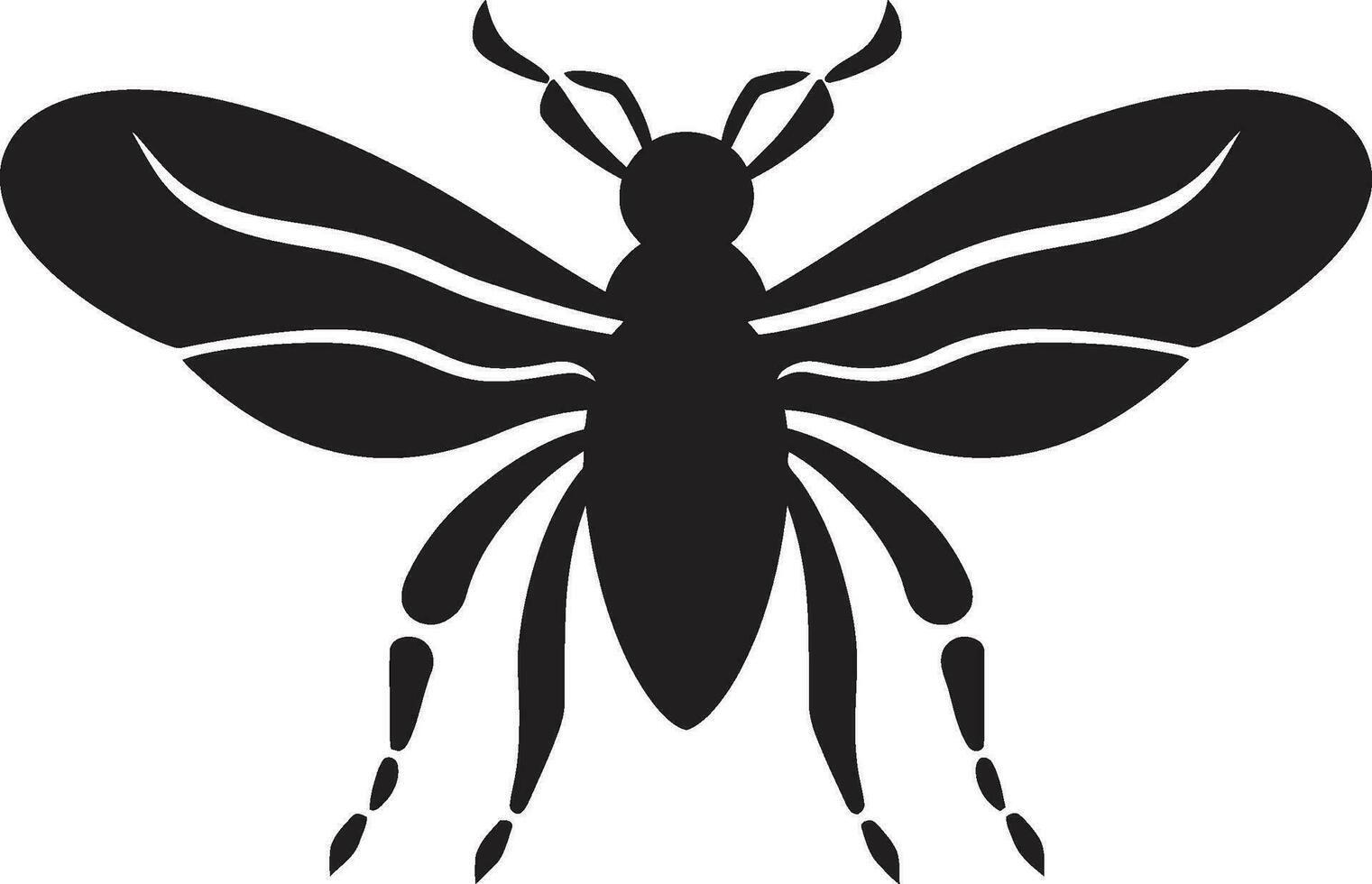 insecte chef militaire logo guêpe ailé souverain vecteur