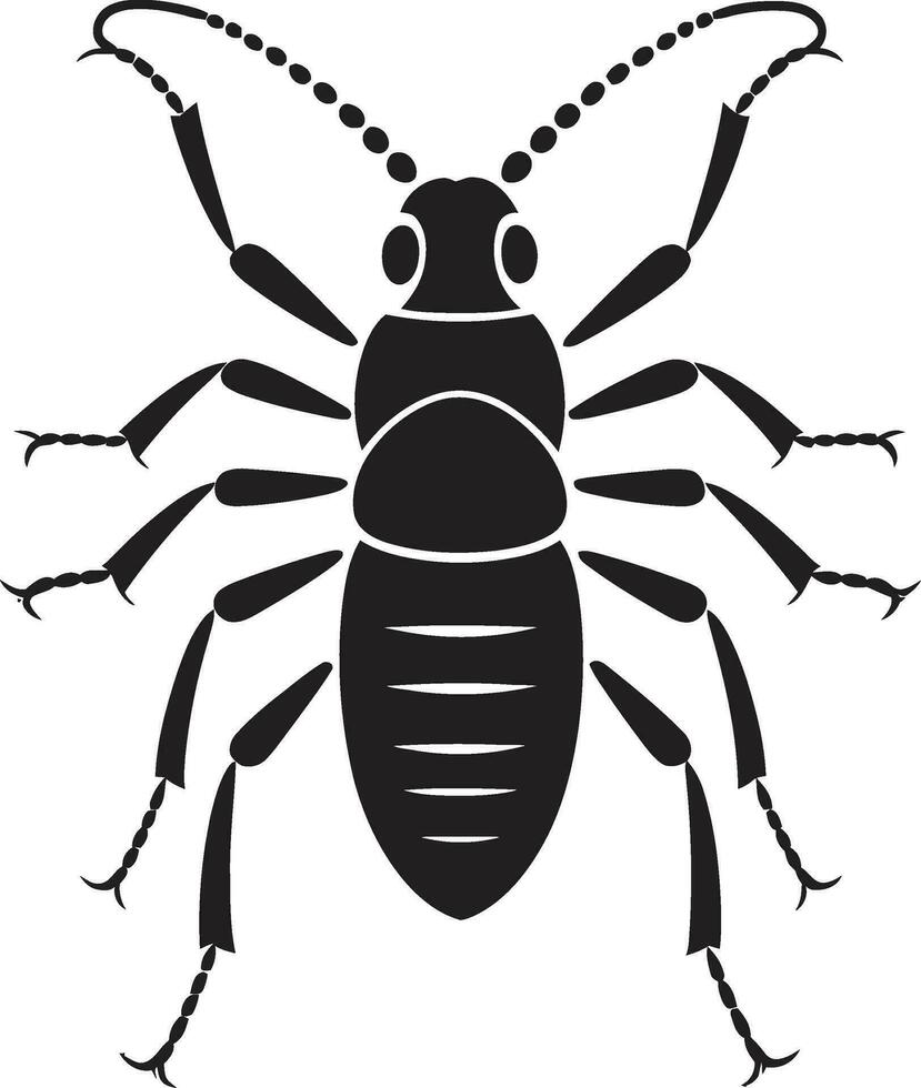 encre noir termite essaim destructeur insecte conception vecteur