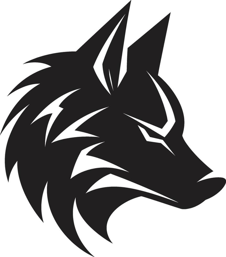 Royal Loup pack emblème éclairé par la lune nuit harceleur insigne vecteur