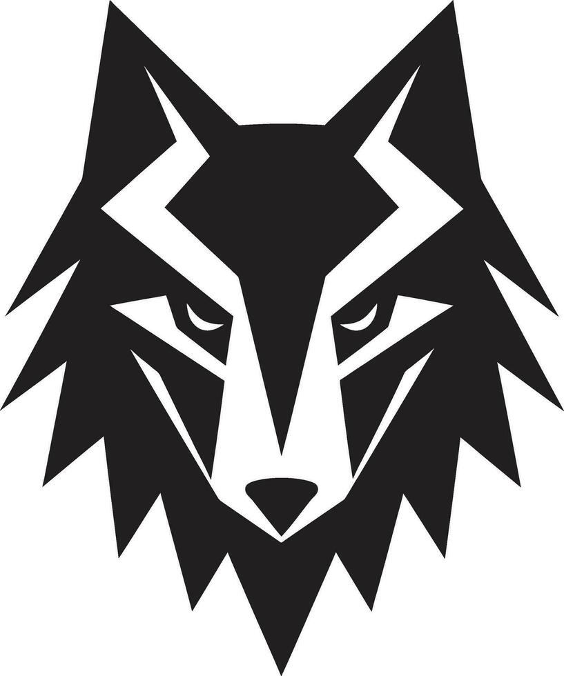 ombragé Loup majesté onyx lycanthrope logo vecteur